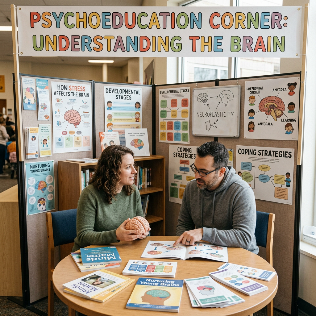 Psychoeducation Corner: Understanding the Brain display booth